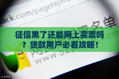 征信黑了还能网上买票吗？贷款用户必看攻略！