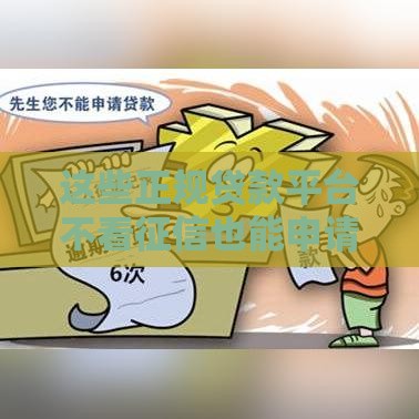 这些正规贷款平台不看征信也能申请