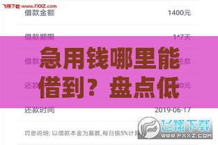 急用钱哪里能借到？盘点低门槛快速到账的正规借款渠道！