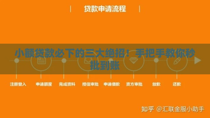 小额贷款必下的三大绝招！手把手教你秒批到账