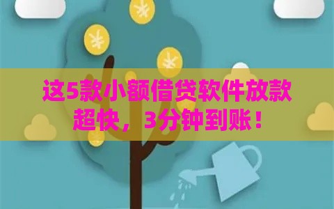这5款小额借贷软件放款超快，3分钟到账！