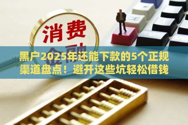 黑户2025年还能下款的5个正规渠道盘点！避开这些坑轻松借钱