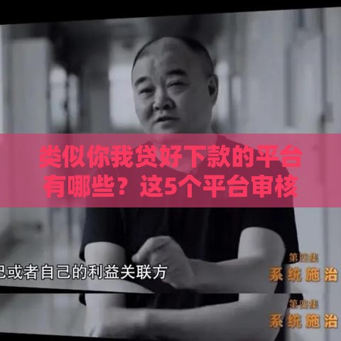 类似你我贷好下款的平台有哪些？这5个平台审核快、门槛低！