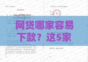 网贷哪家容易下款？这5家平台审批快资质要求低