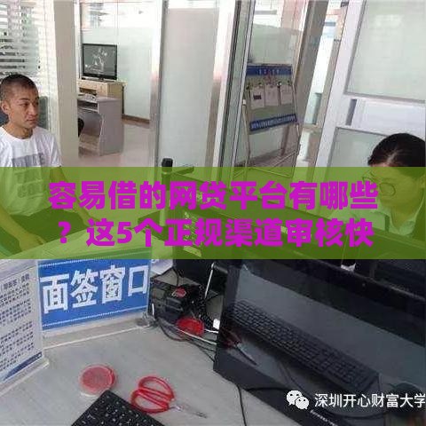 容易借的网贷平台有哪些？这5个正规渠道审核快门槛低