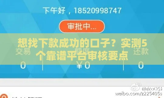 想找下款成功的口子？实测5个靠谱平台审核要点