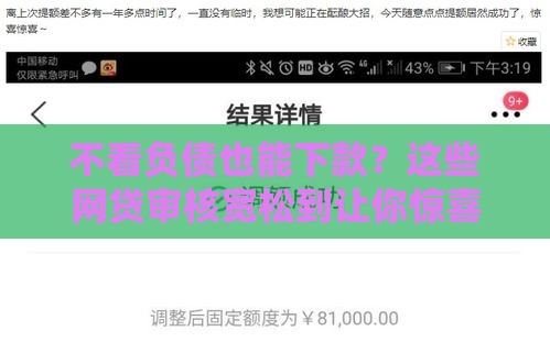 不看负债也能下款？这些网贷审核宽松到让你惊喜！