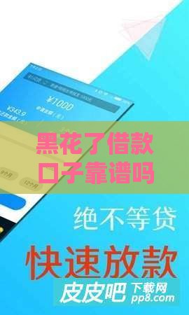 黑花了借款口子靠谱吗？这些细节必须盯紧！
