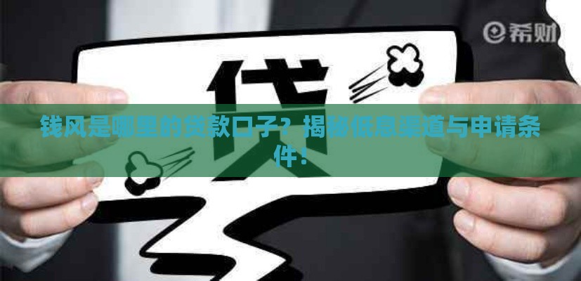 钱风是哪里的贷款口子？揭秘低息渠道与申请条件！