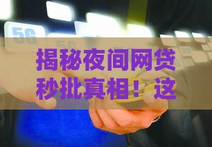 揭秘夜间网贷秒批真相！这3个关键因素让放款快如闪电