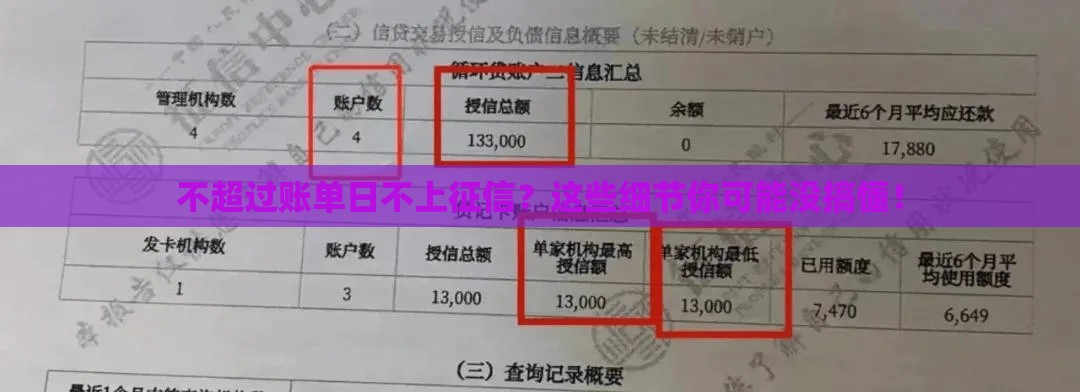 不超过账单日不上征信？这些细节你可能没搞懂！