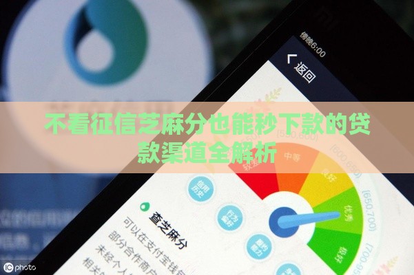 不看征信芝麻分也能秒下款的贷款渠道全解析