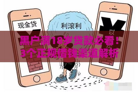 黑户满18岁贷款必看！3个正规借钱渠道解析