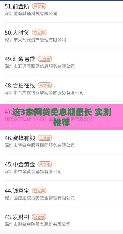 这3家网贷免息期最长 实测推荐