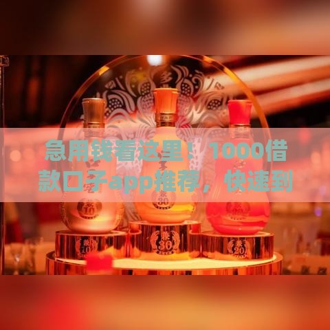 急用钱看这里！1000借款口子app推荐，快速到账还靠谱！