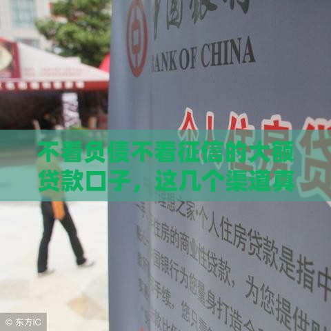 不看负债不看征信的大额贷款口子，这几个渠道真能秒下20万！