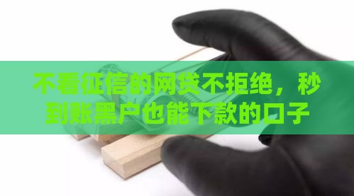 不看征信的网贷不拒绝，秒到账黑户也能下款的口子推荐