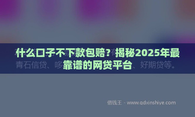 什么口子不下款包赔？揭秘2025年最靠谱的网贷平台