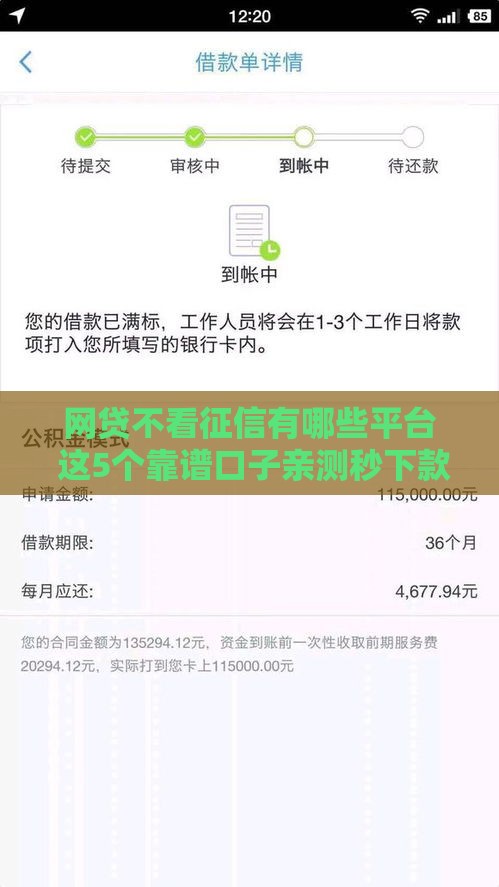 网贷不看征信有哪些平台 这5个靠谱口子亲测秒下款