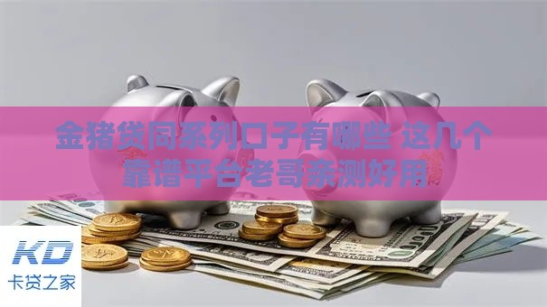 金猪贷同系列口子有哪些 这几个靠谱平台老哥亲测好用