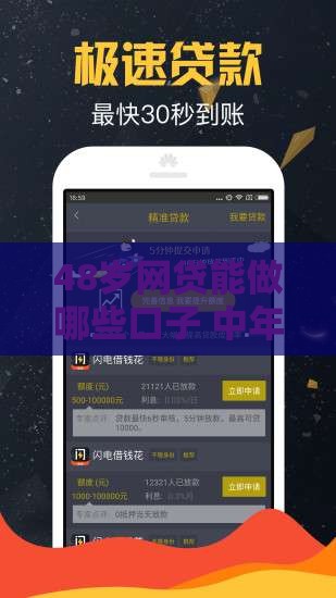 48岁网贷能做哪些口子 中年人借钱必看这几个靠谱平台