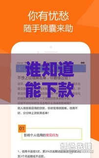 谁知道能下款的口子？2025年实测5个秒批大额网贷平台推荐