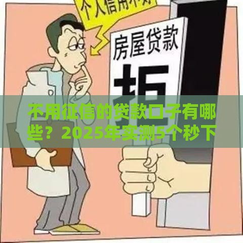 不用征信的贷款口子有哪些？2025年实测5个秒下款平台