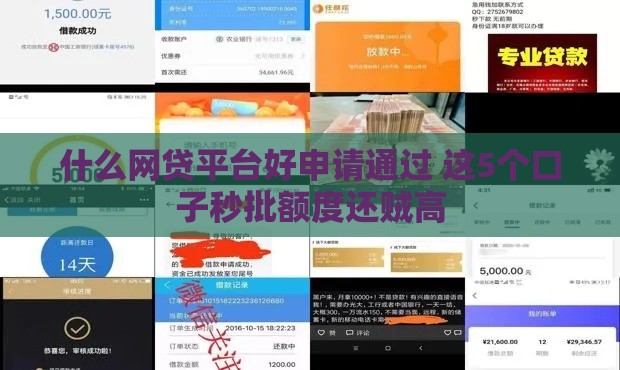 什么网贷平台好申请通过 这5个口子秒批额度还贼高