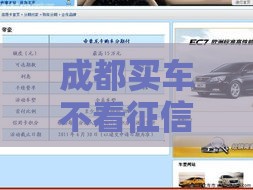成都买车不看征信吗现在 实测3家秒过贷款平台攻略