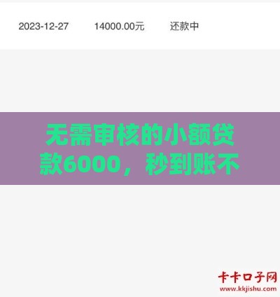 无需审核的小额贷款6000，秒到账不查征信的口子推荐