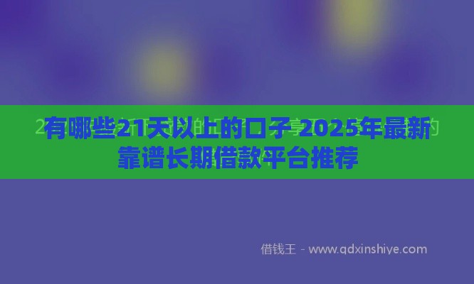 有哪些21天以上的口子 2025年最新靠谱长期借款平台推荐
