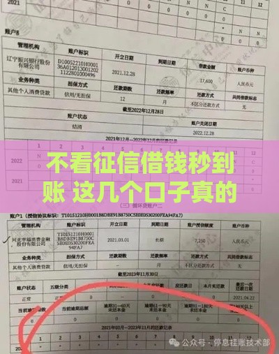 不看征信借钱秒到账 这几个口子真的靠谱到飞起