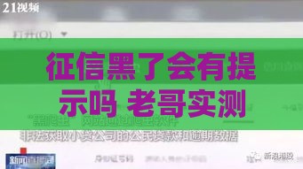征信黑了会有提示吗 老哥实测3秒查征信诀窍大公开