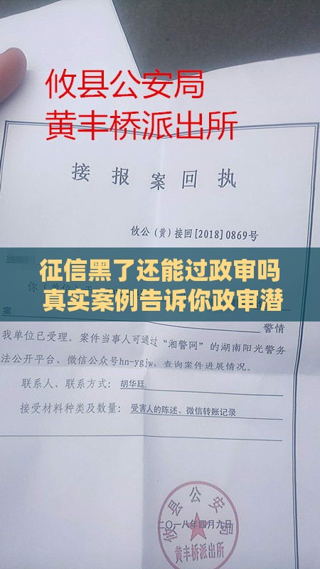 征信黑了还能过政审吗 真实案例告诉你政审潜规则