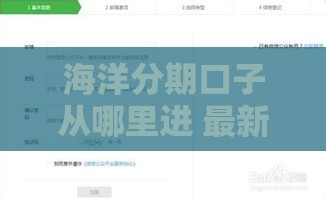 海洋分期口子从哪里进 最新官方申请入口及使用攻略
