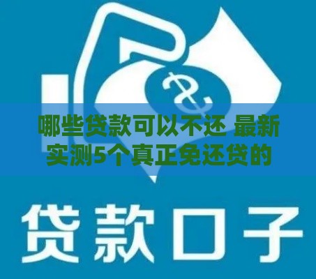 哪些贷款可以不还 最新实测5个真正免还贷的口子