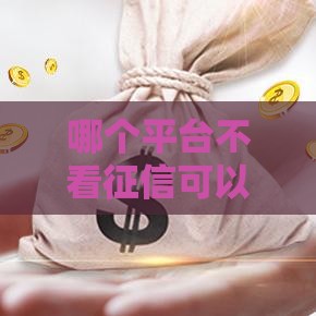 哪个平台不看征信可以借款 这3个口子秒到账连黑户都能过