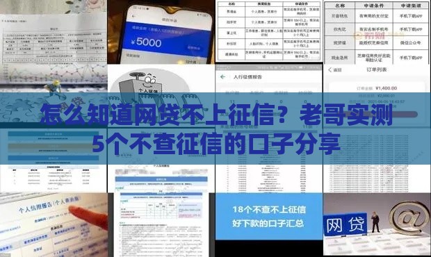怎么知道网贷不上征信？老哥实测5个不查征信的口子分享