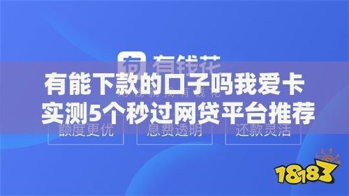 有能下款的口子吗我爱卡 实测5个秒过网贷平台推荐