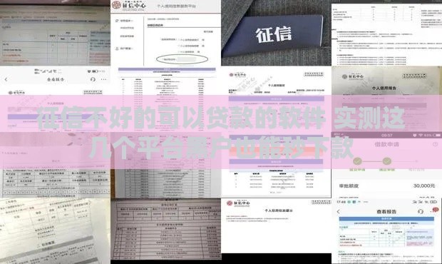 征信不好的可以贷款的软件 实测这几个平台黑户也能秒下款