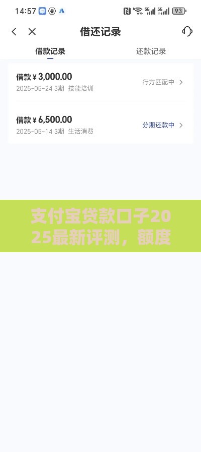 支付宝贷款口子2025最新评测，额度高到离谱秒到账