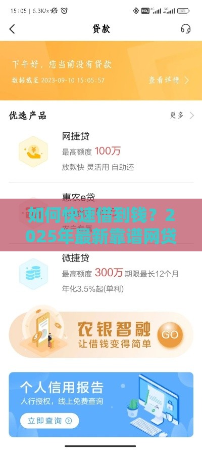 如何快速借到钱？2025年最新靠谱网贷口子实测分享