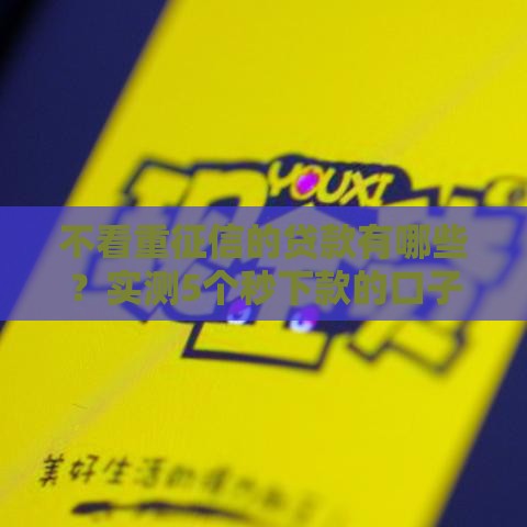 不看重征信的贷款有哪些？实测5个秒下款的口子分享