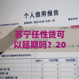 苏宁任性贷可以延期吗？2025最新延期政策深度解析