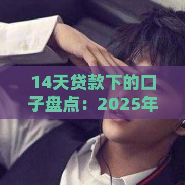 14天贷款下的口子盘点：2025年最新靠谱短期借款平台推荐