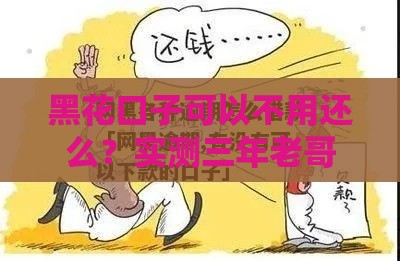 黑花口子可以不用还么？实测三年老哥揭秘网贷那些事儿