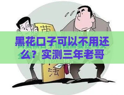 黑花口子可以不用还么？实测三年老哥揭秘网贷那些事儿