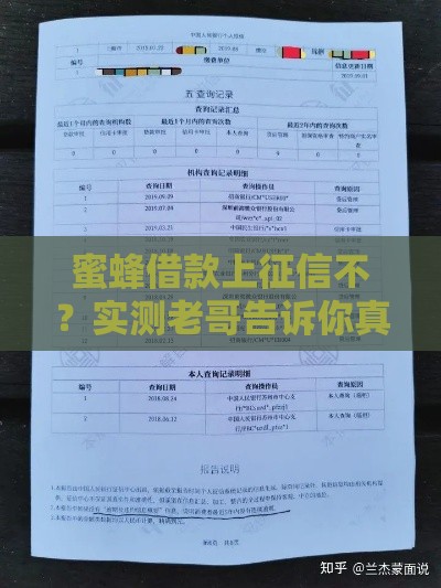 蜜蜂借款上征信不？实测老哥告诉你真相