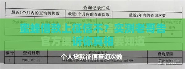 蜜蜂借款上征信不？实测老哥告诉你真相