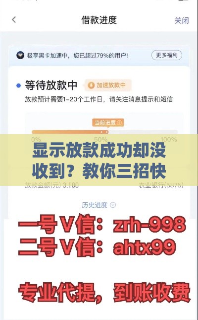 显示放款成功却没收到？教你三招快速解决到账问题